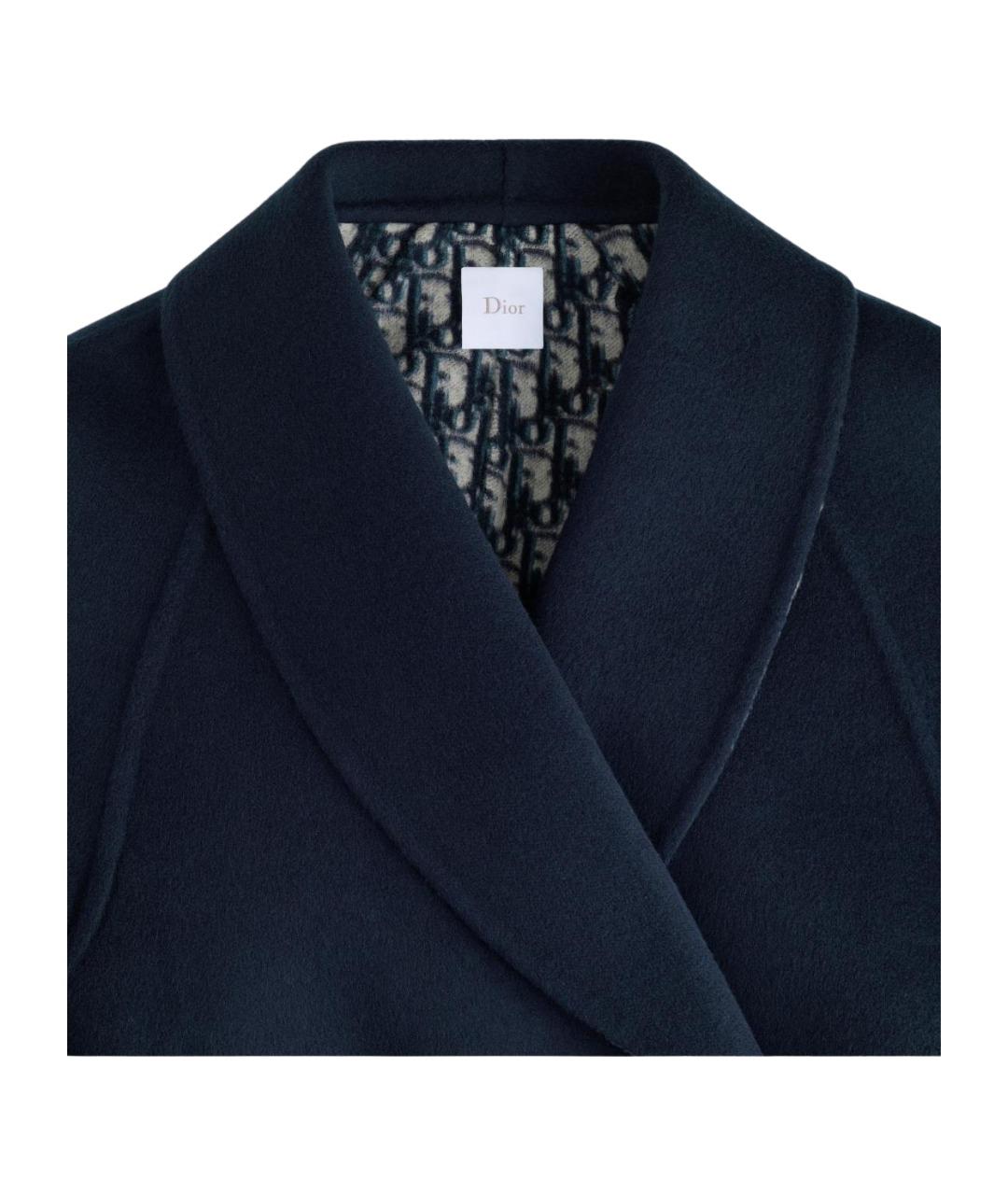 CHRISTIAN DIOR Синее шерстяное пальто, фото 3