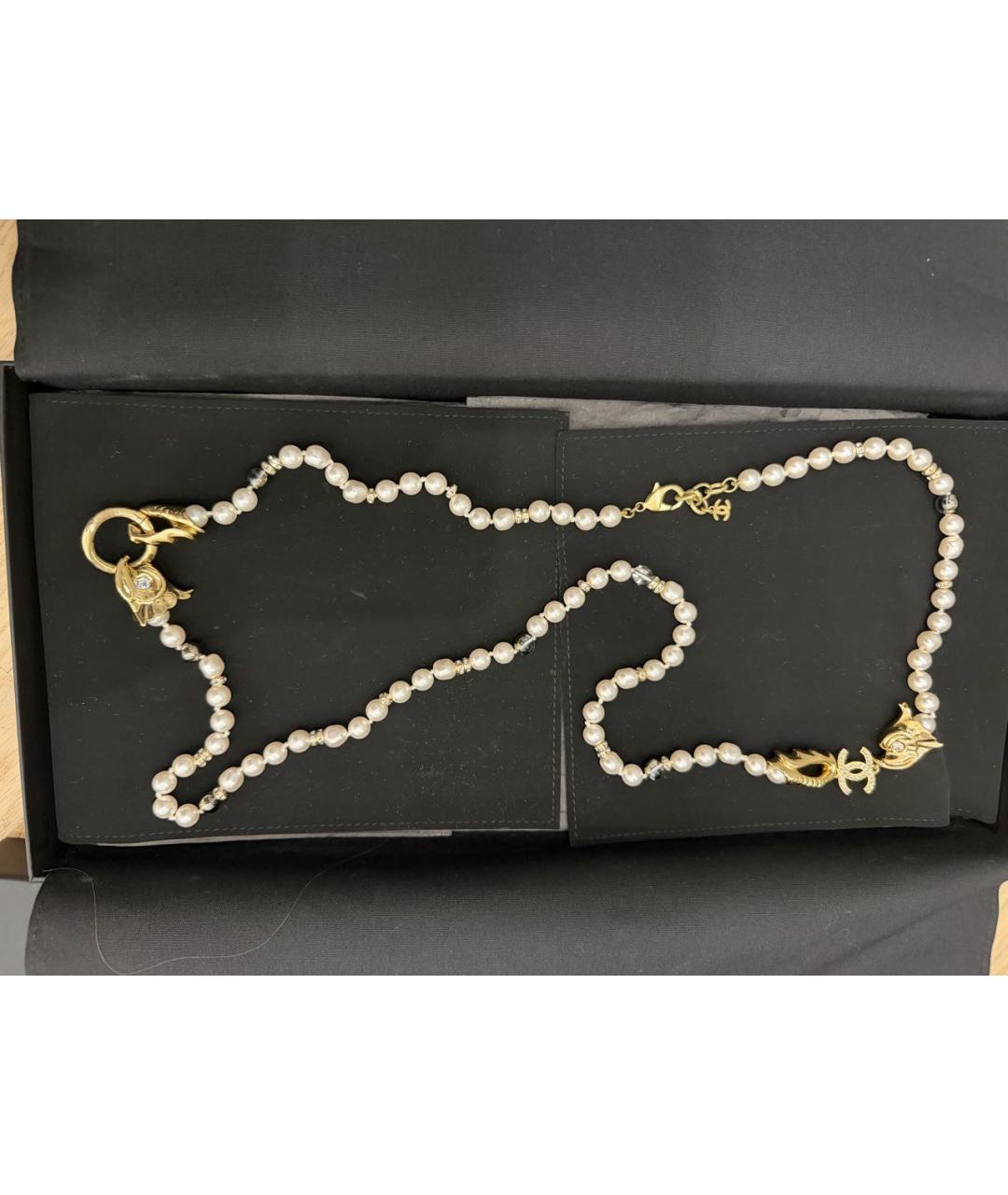 CHANEL Белое колье, фото 3