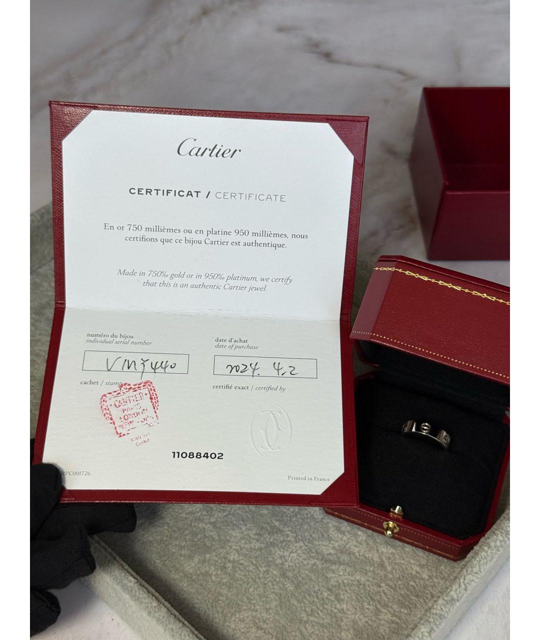 CARTIER Серебряное кольцо из белого золота, фото 7