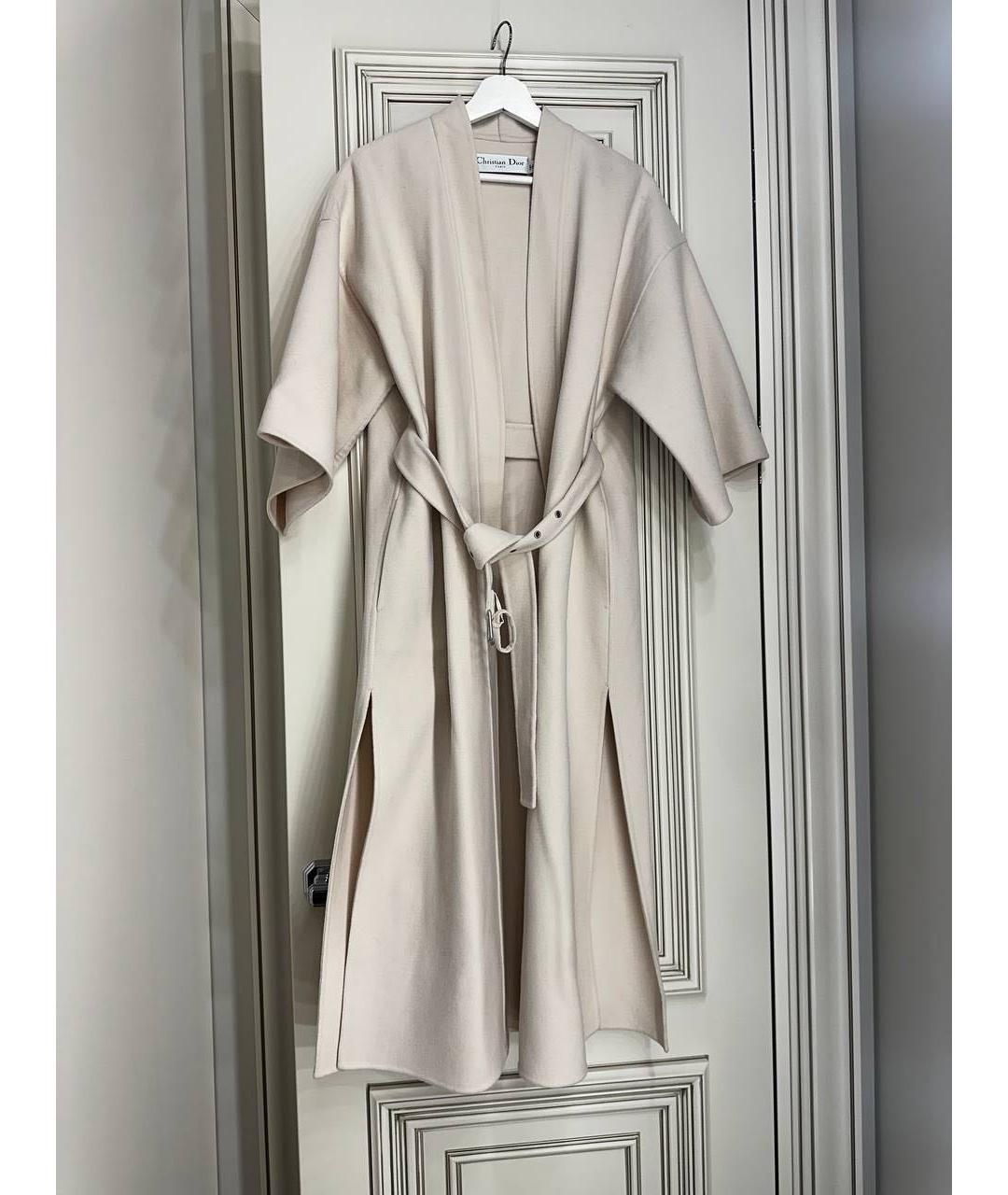 CHRISTIAN DIOR Белое шерстяное пальто, фото 2
