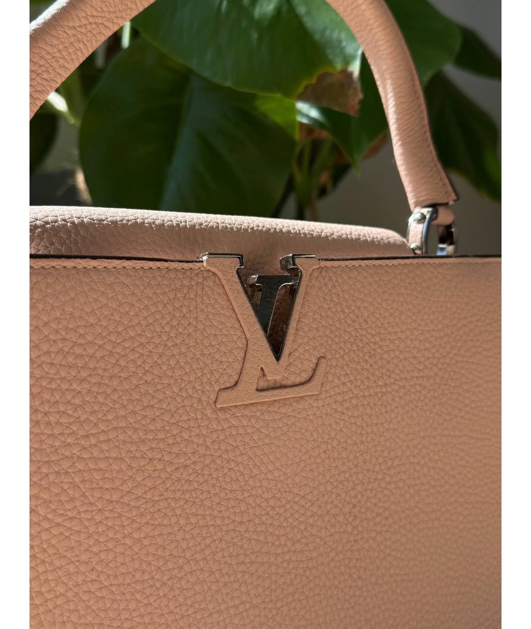 LOUIS VUITTON Розовая кожаная сумка с короткими ручками, фото 3