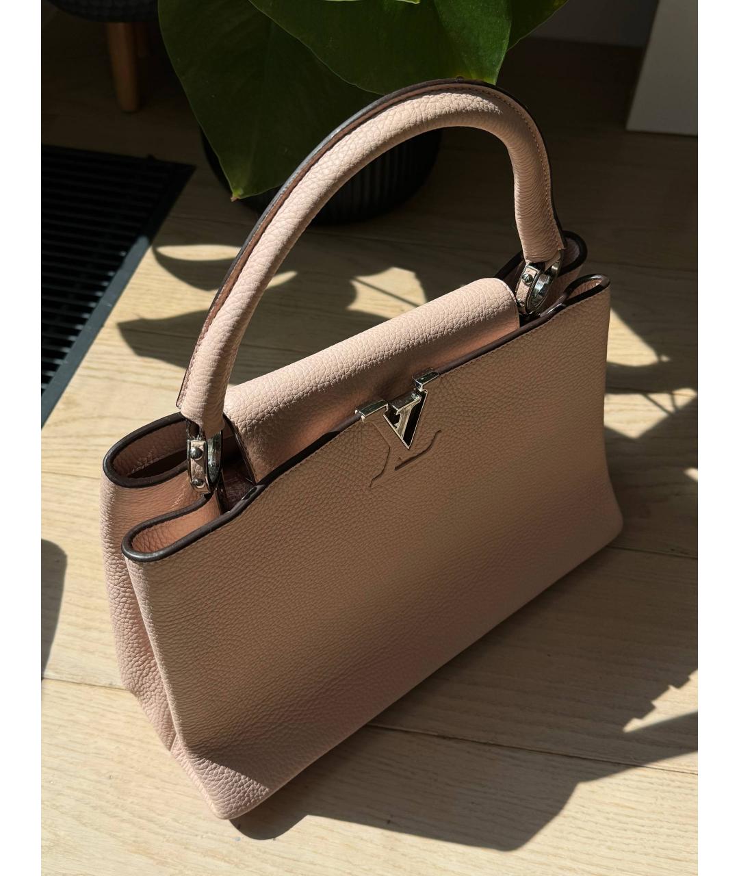 LOUIS VUITTON Розовая кожаная сумка с короткими ручками, фото 2