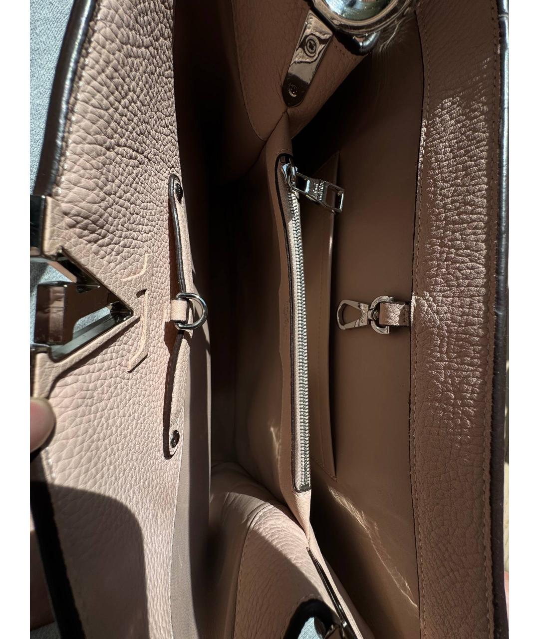 LOUIS VUITTON Розовая кожаная сумка с короткими ручками, фото 4