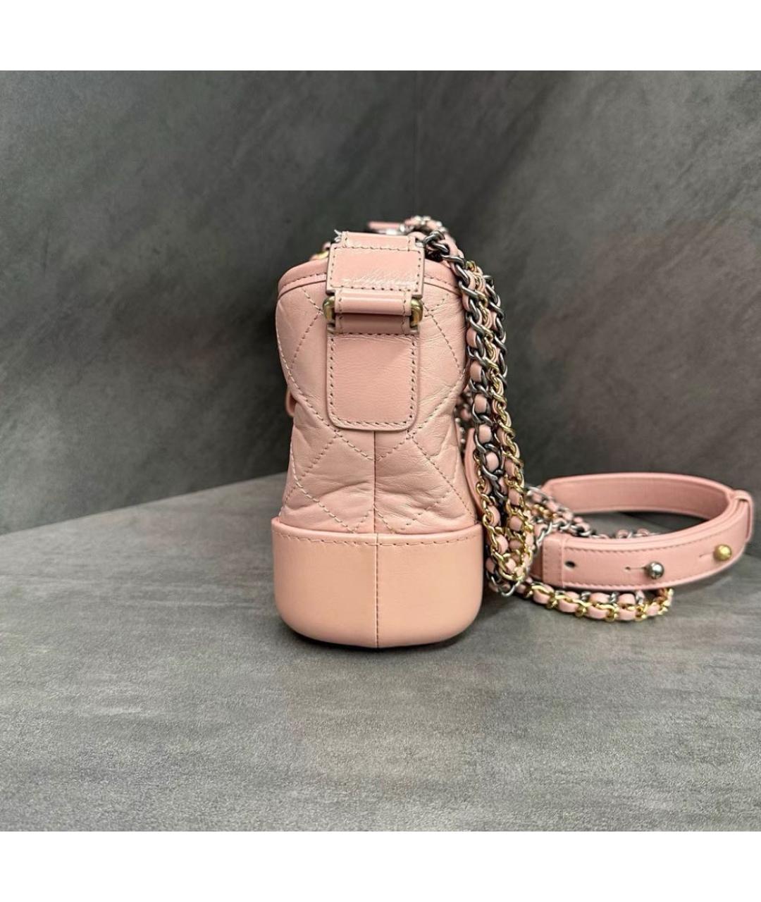 CHANEL Розовая кожаная сумка через плечо, фото 4