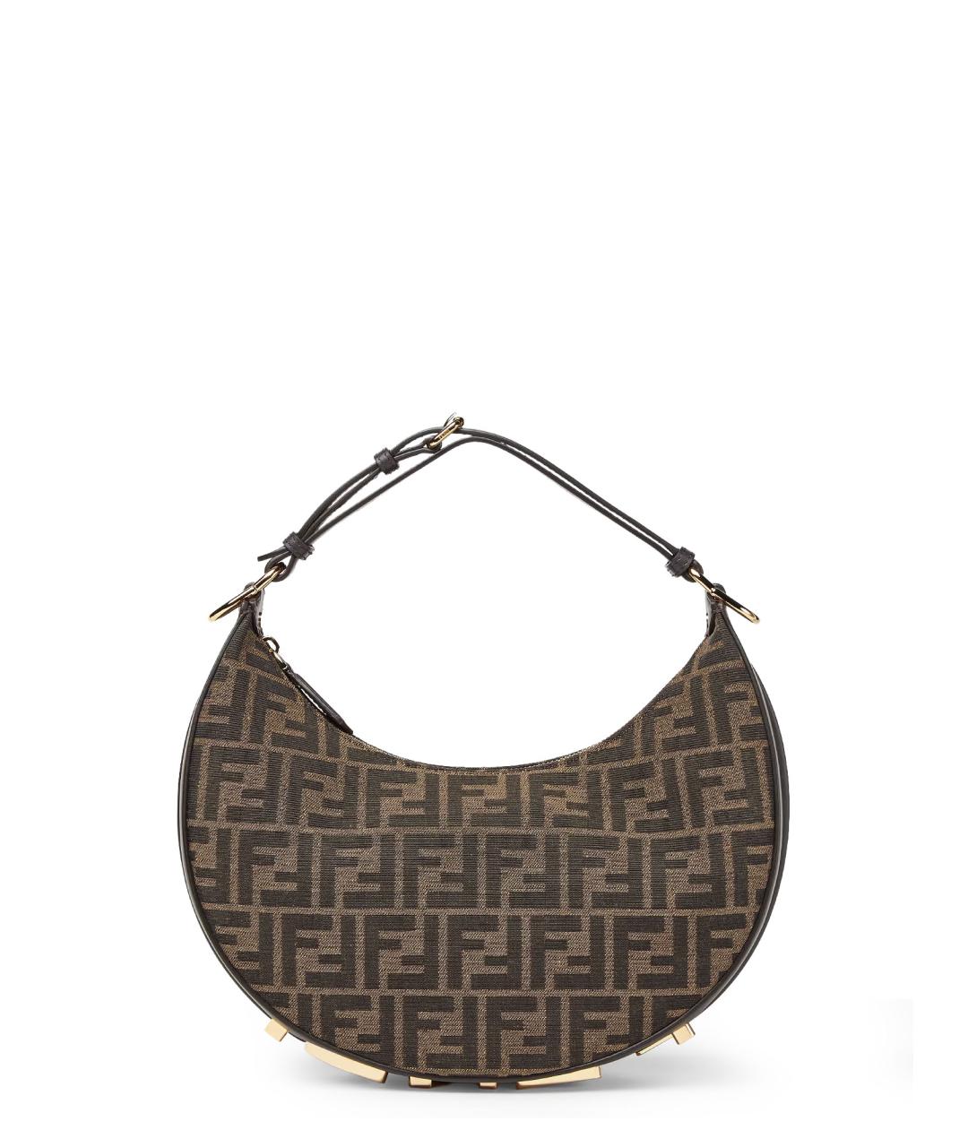 FENDI Коричневая тканевая сумка через плечо, фото 1