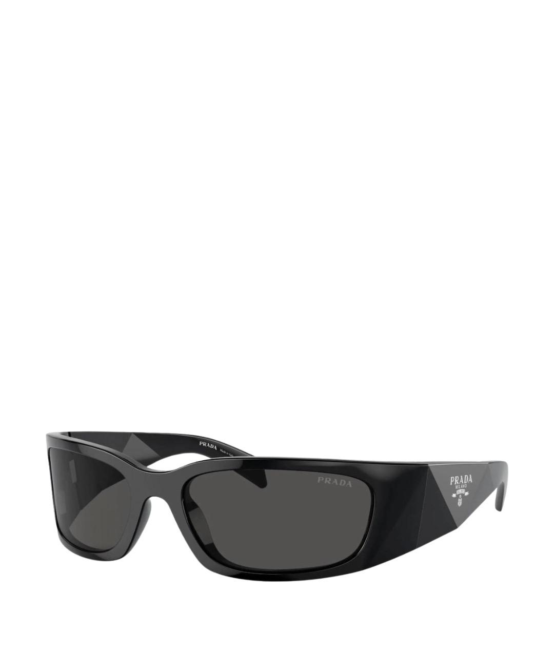 PRADA Черные пластиковые солнцезащитные очки, фото 1