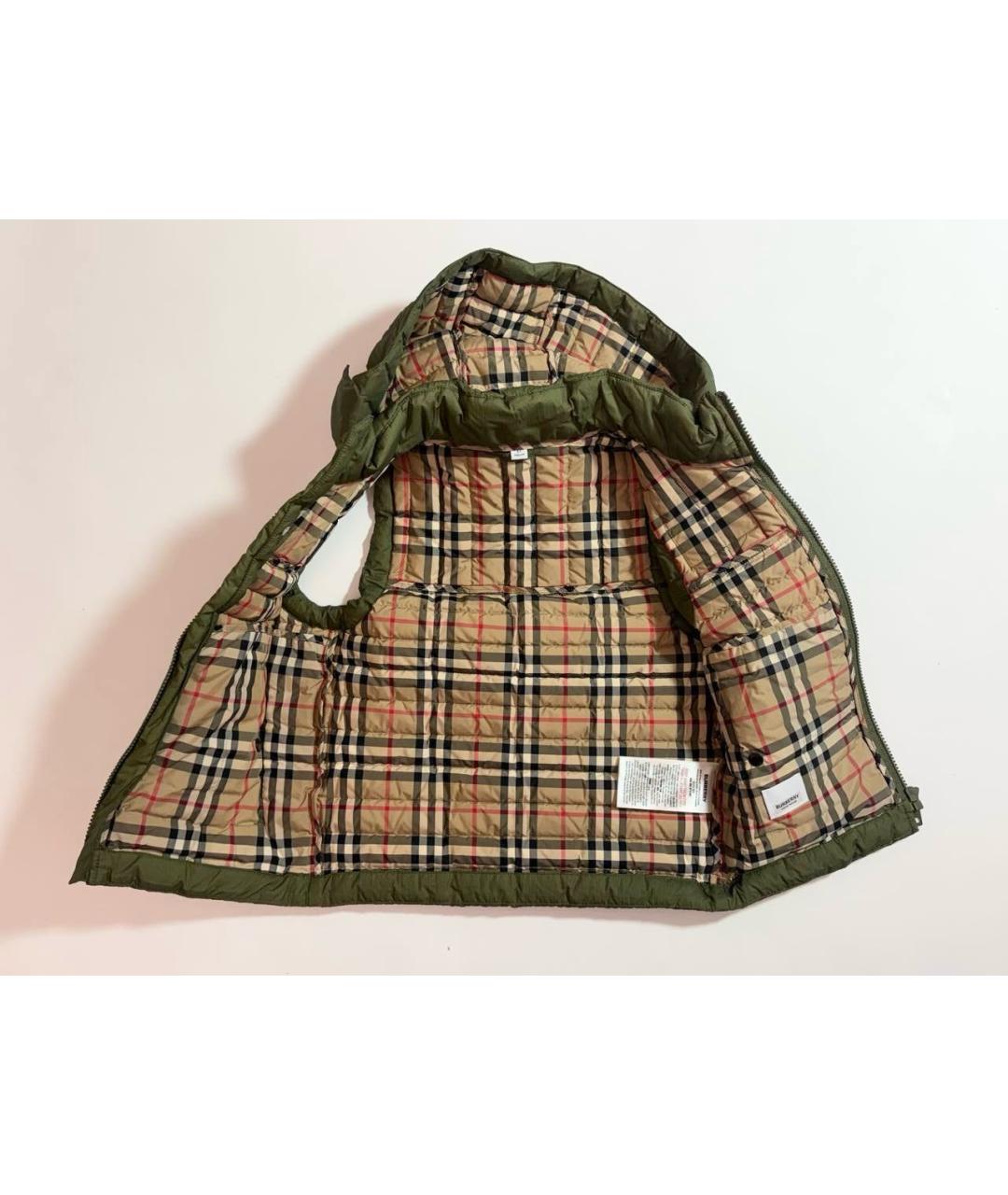 BURBERRY Зеленый полиэстеровый жакет / жилет, фото 3