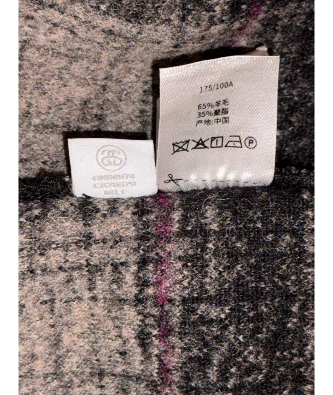 STUSSY Коричневая шерстяная кэжуал рубашка, фото 6