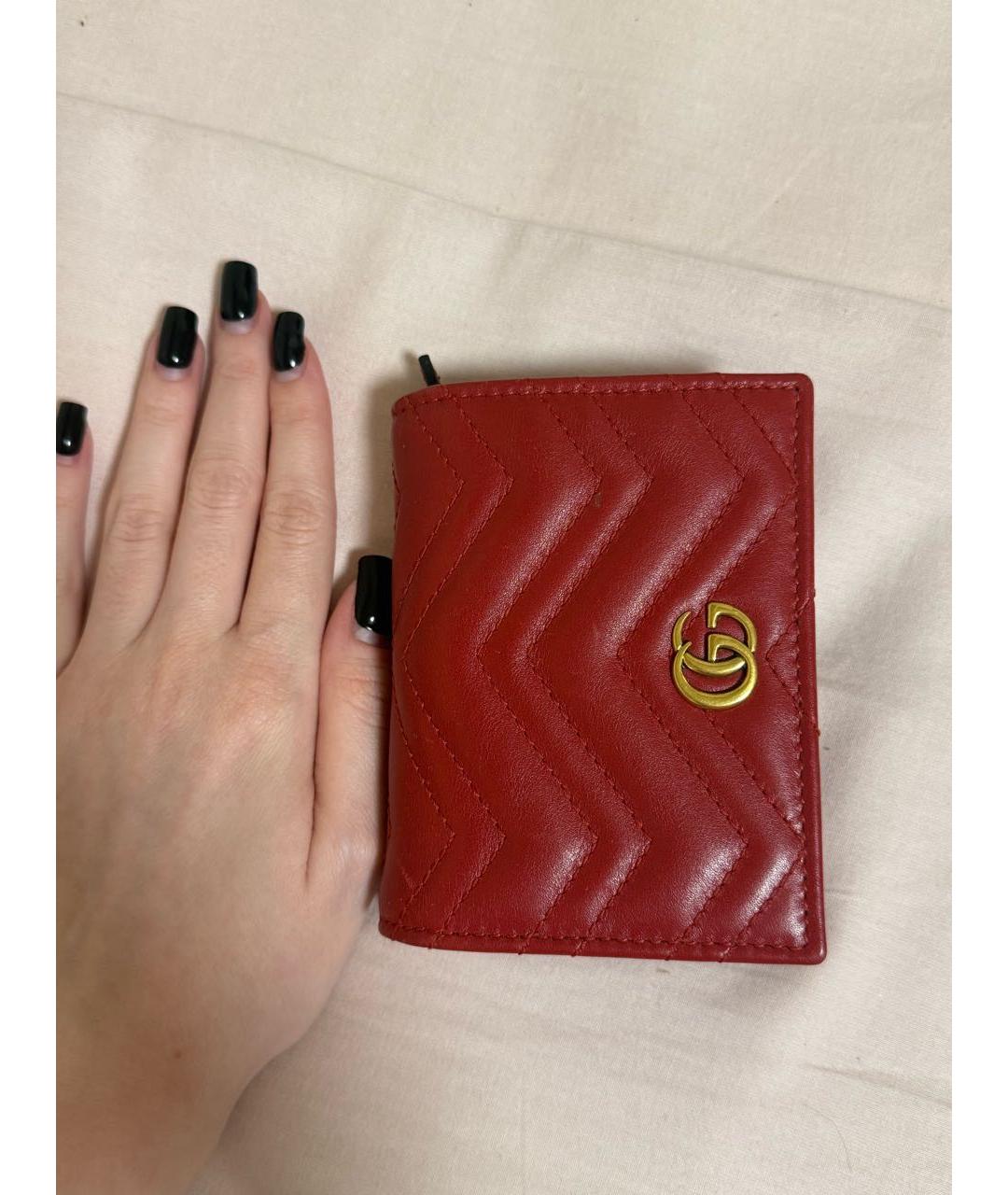 GUCCI Красный кожаный кошелек, фото 5