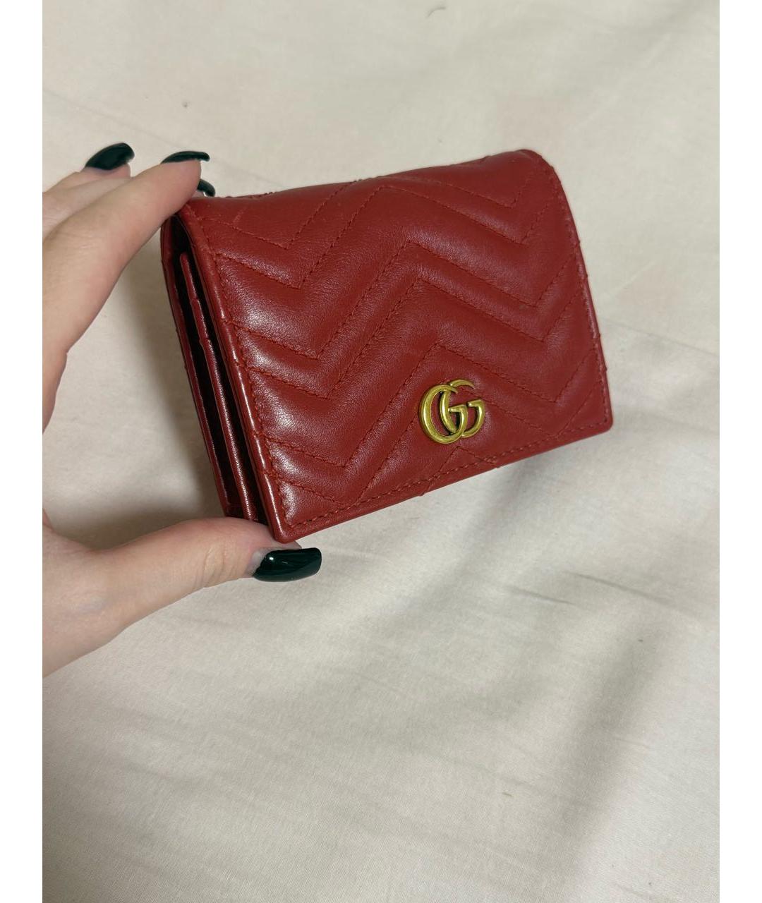 GUCCI Красный кожаный кошелек, фото 2