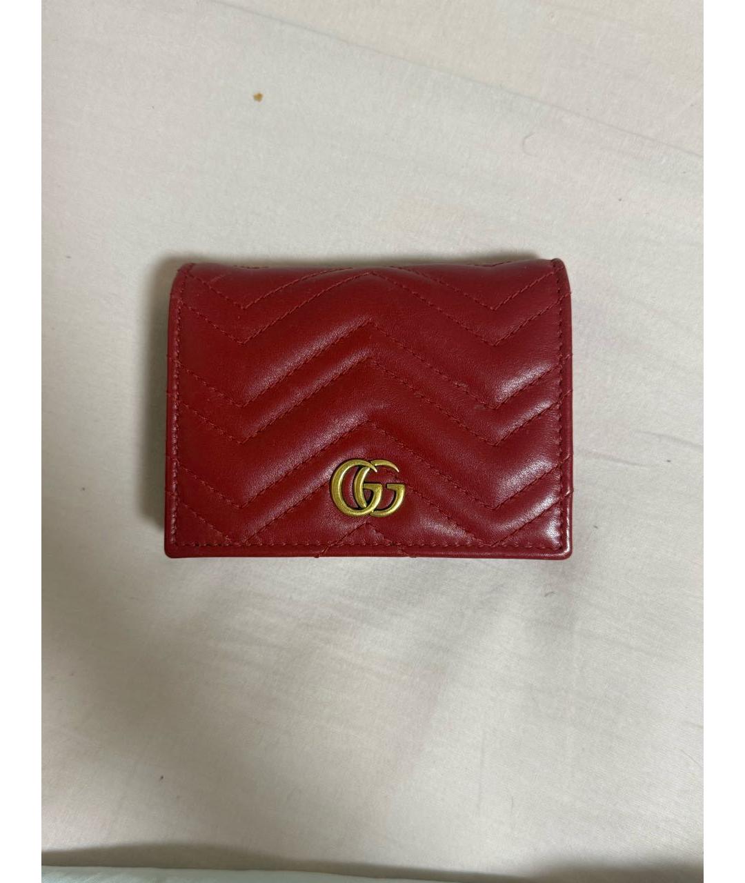 GUCCI Красный кожаный кошелек, фото 6