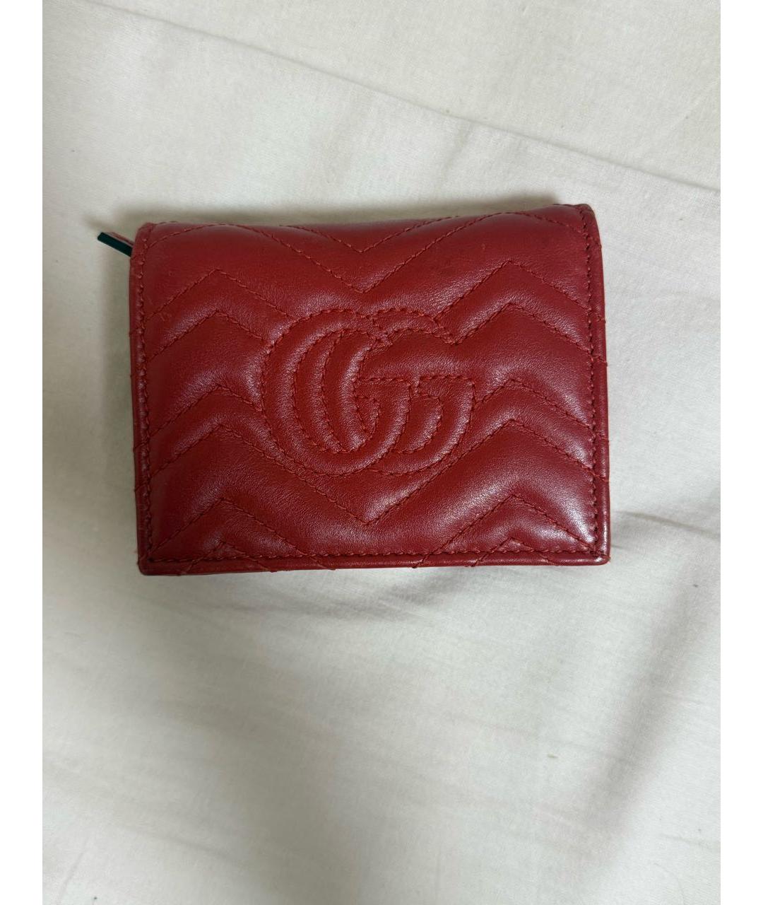GUCCI Красный кожаный кошелек, фото 3