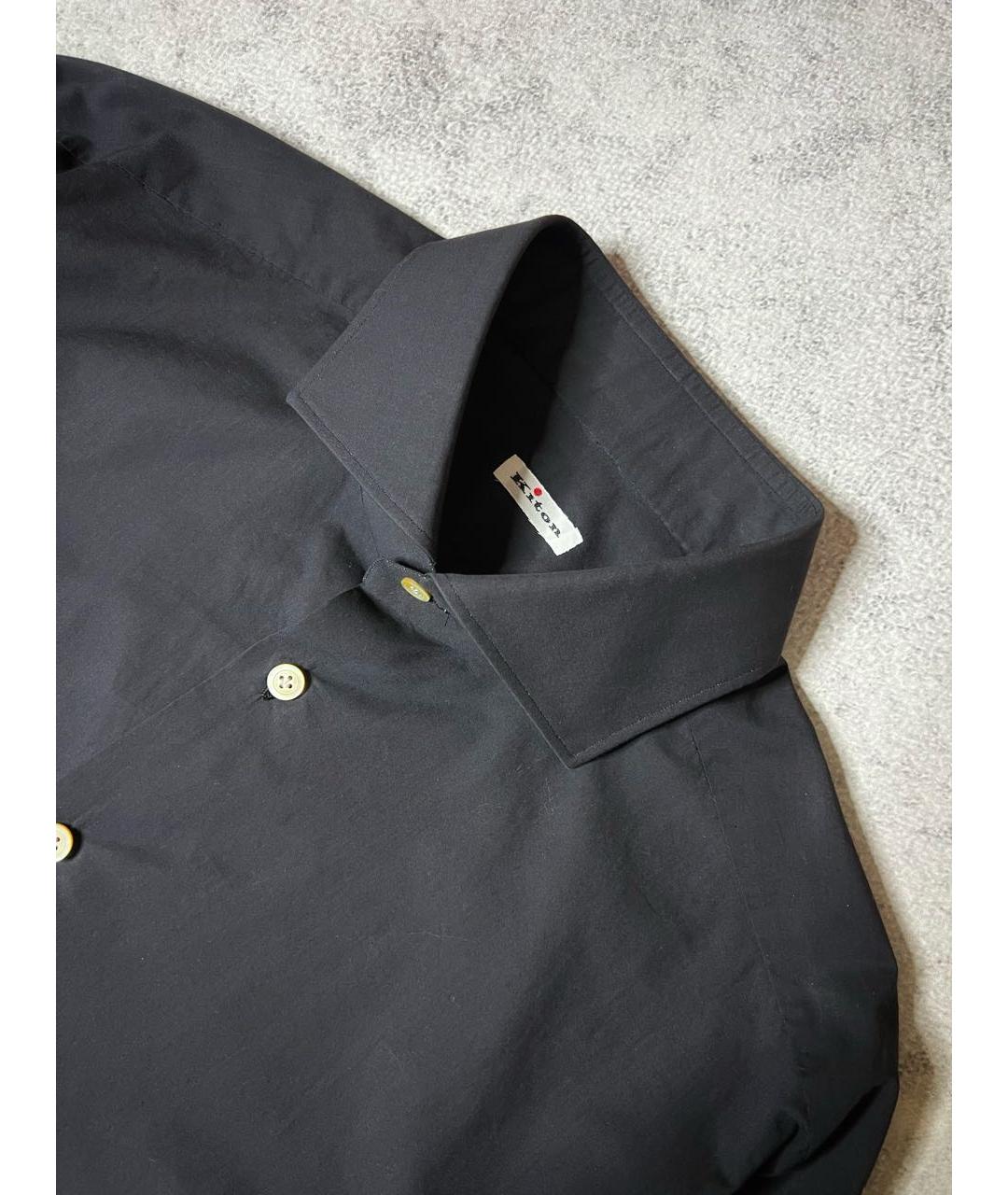 KITON Черная хлопковая кэжуал рубашка, фото 4