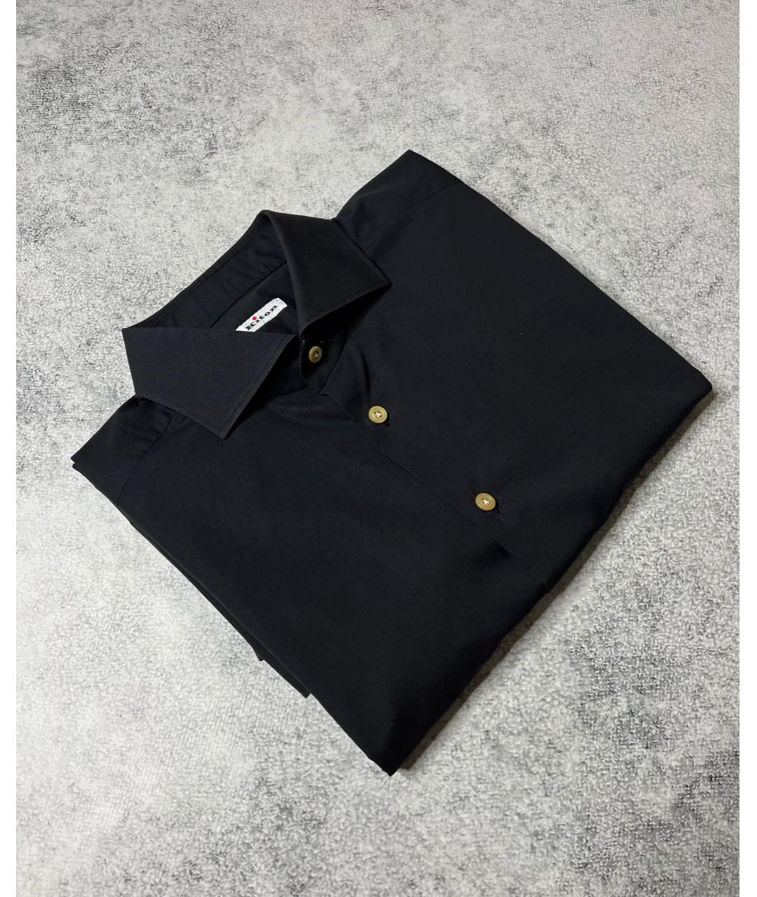 KITON Черная хлопковая кэжуал рубашка, фото 2