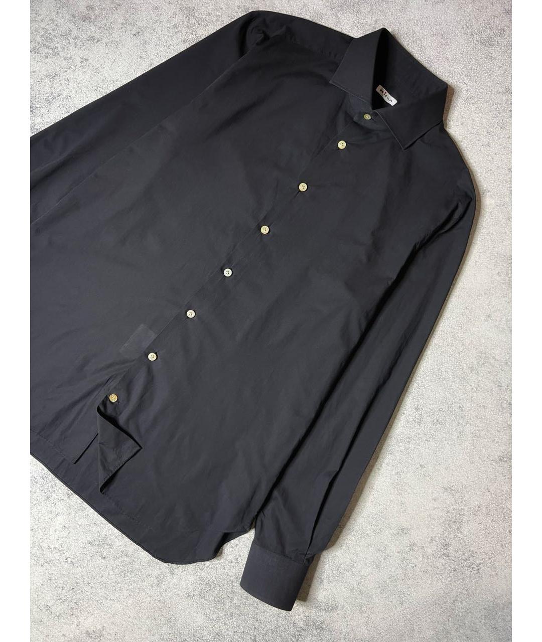 KITON Черная хлопковая кэжуал рубашка, фото 3
