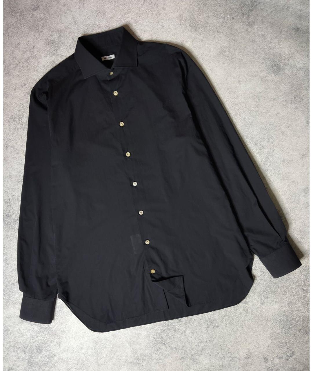 KITON Черная хлопковая кэжуал рубашка, фото 9