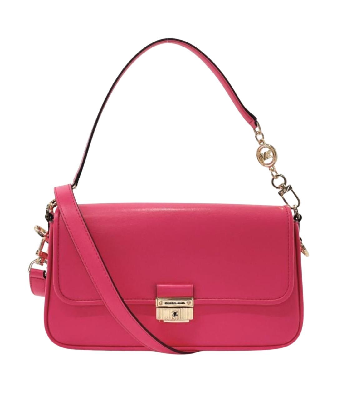 MICHAEL KORS Фуксия кожаная сумка через плечо, фото 1
