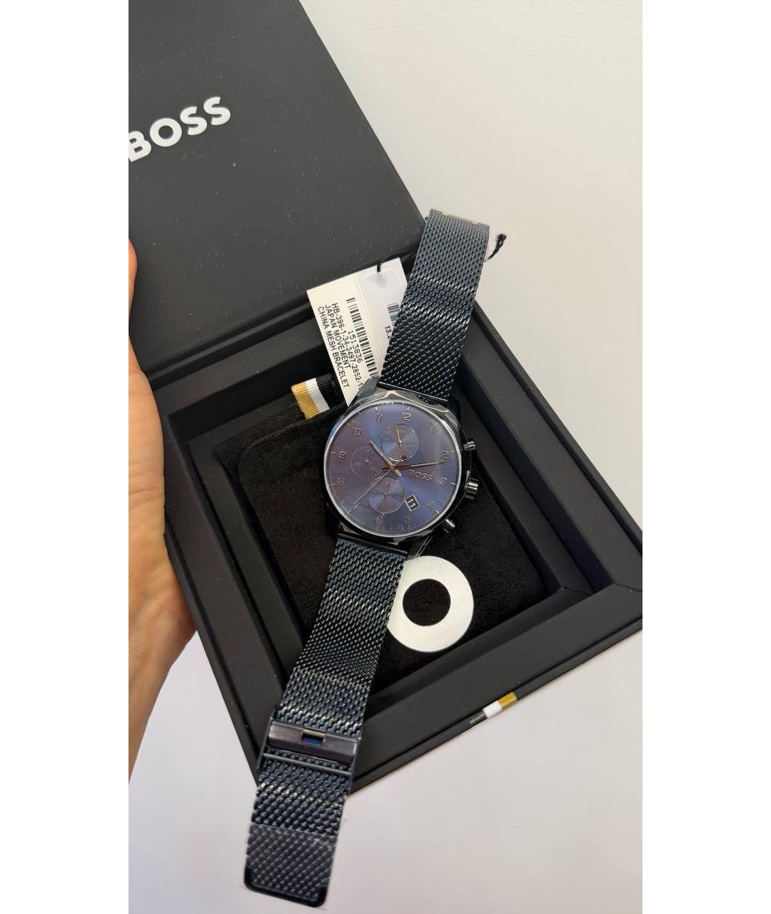 HUGO BOSS Темно-синие стальные часы, фото 4
