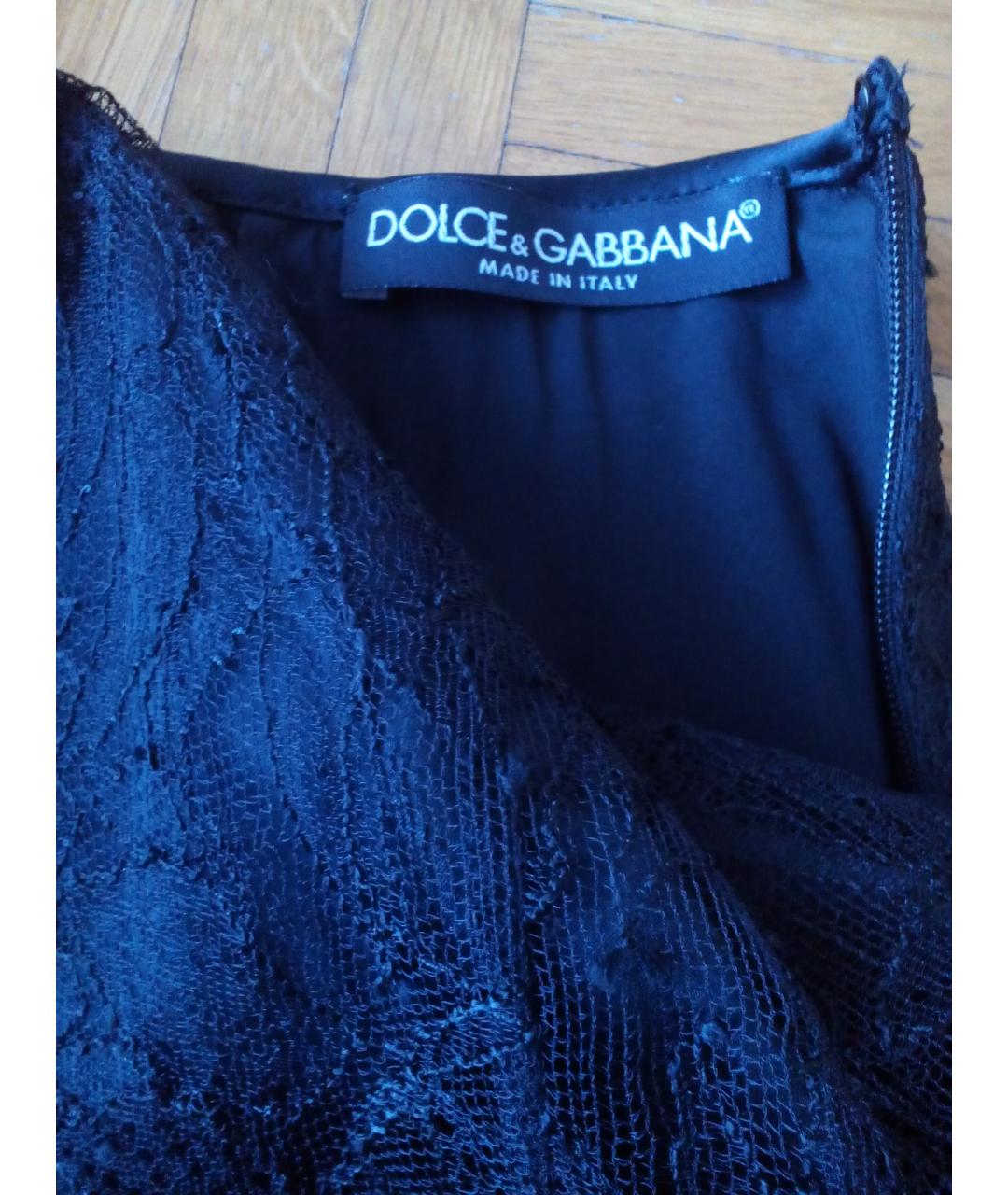 DOLCE&GABBANA Черная вискозная юбка мини, фото 5