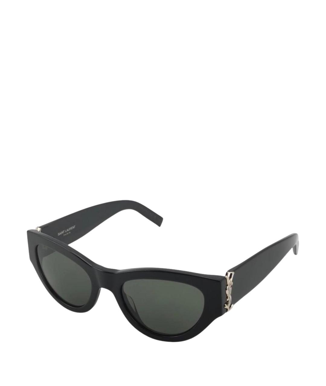 SAINT LAURENT Черные пластиковые солнцезащитные очки, фото 1