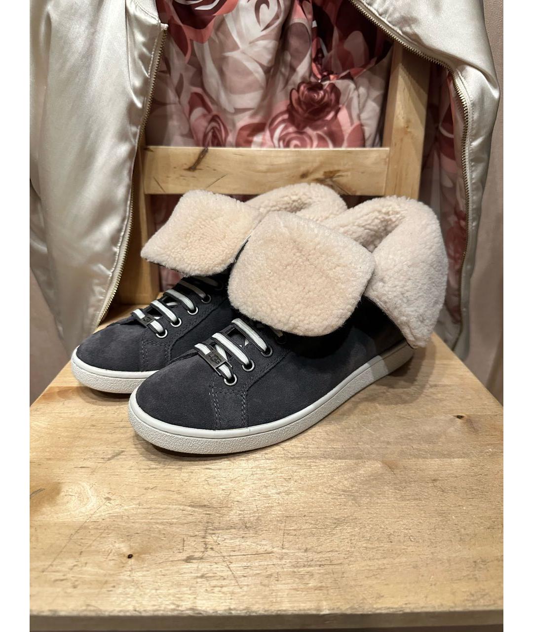 UGG AUSTRALIA Серые замшевые кеды, фото 5