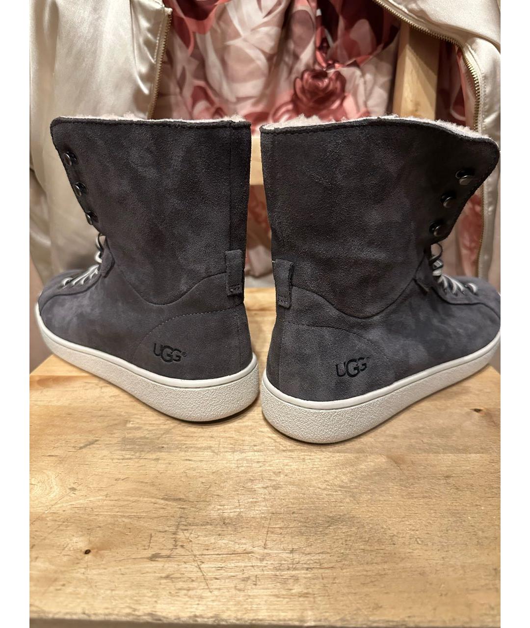 UGG AUSTRALIA Серые замшевые кеды, фото 8
