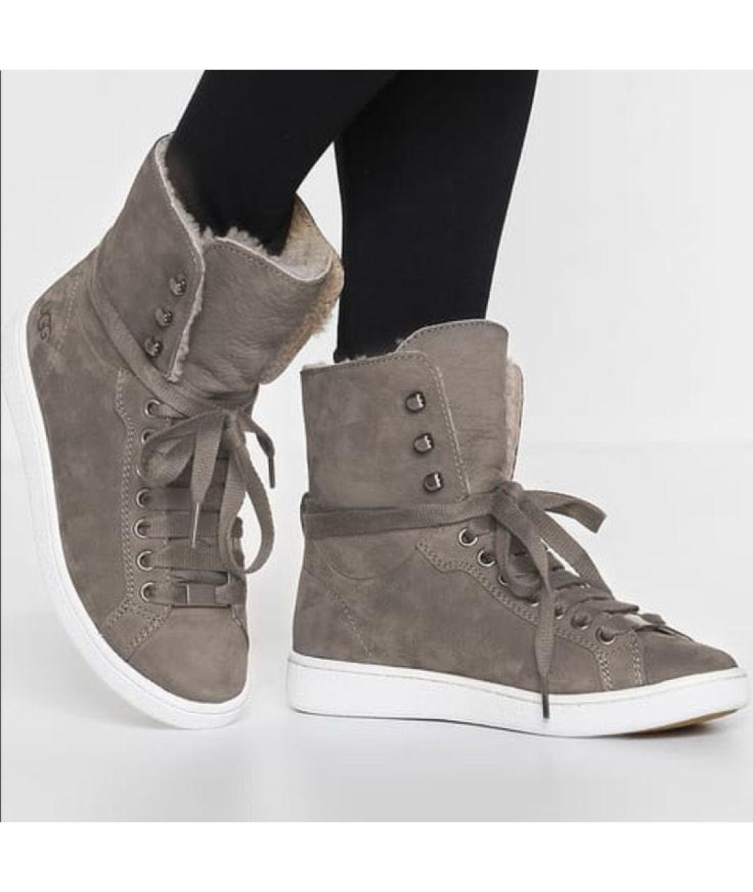 UGG AUSTRALIA Серые замшевые кеды, фото 3