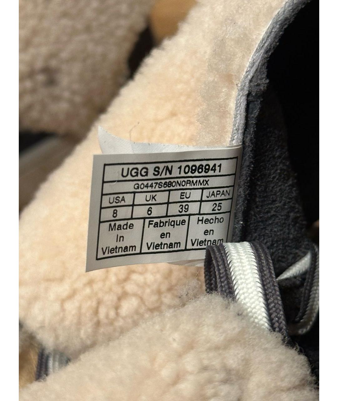UGG AUSTRALIA Серые замшевые кеды, фото 6