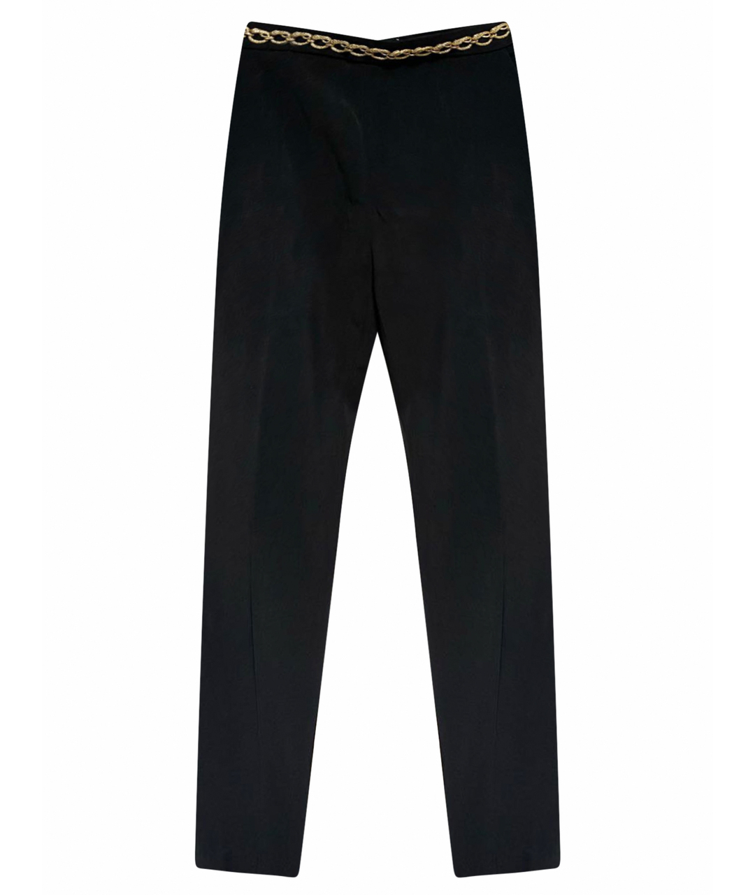 ELISABETTA FRANCHI Черные полиэстеровые брюки узкие, фото 1