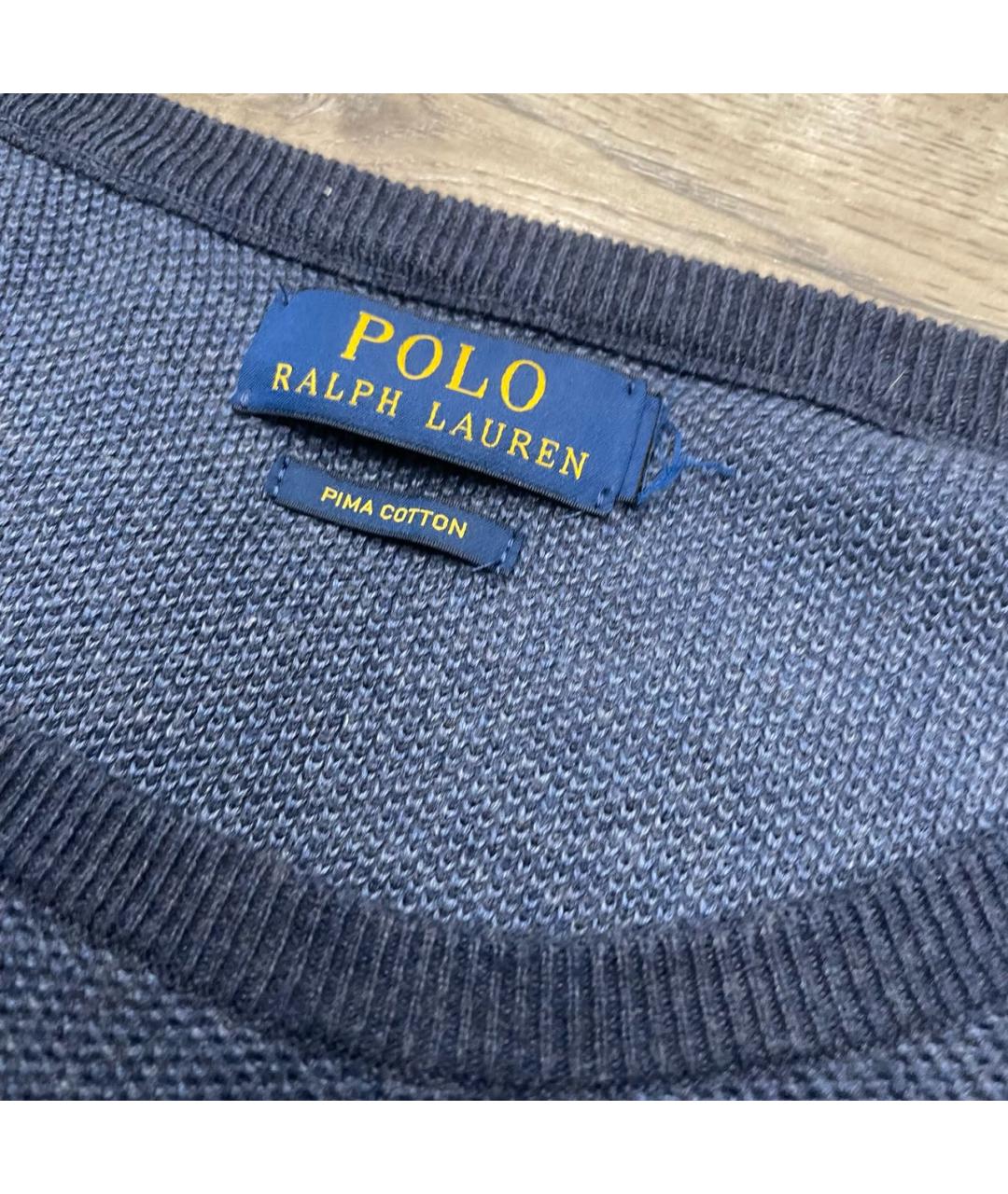 POLO RALPH LAUREN Синий хлопковый джемпер / свитер, фото 3
