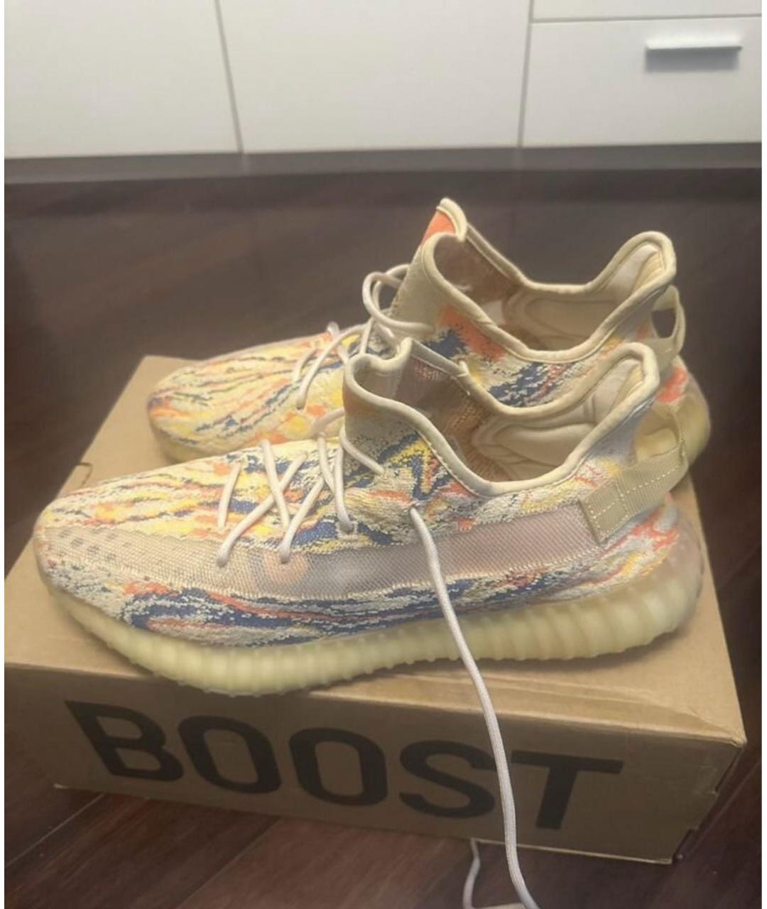 ADIDAS YEEZY Мульти текстильные низкие кроссовки / кеды, фото 3