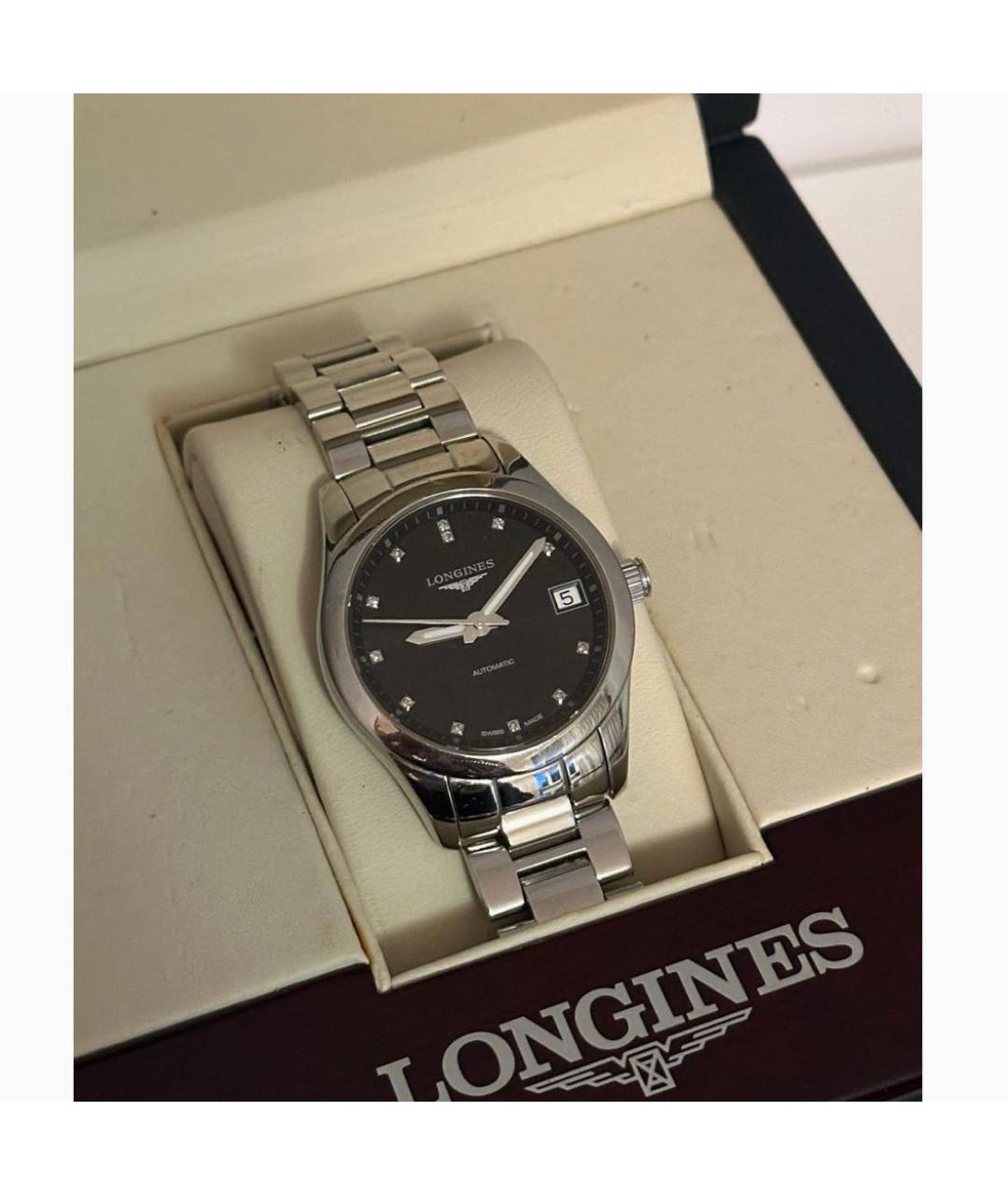 LONGINES Серебряные стальные часы, фото 4