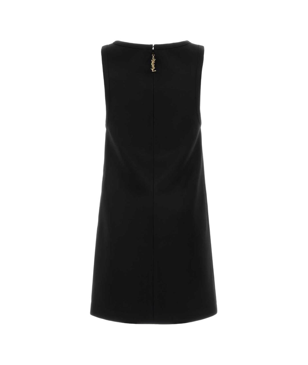 SAINT LAURENT Черное вискозное коктейльное платье, фото 2