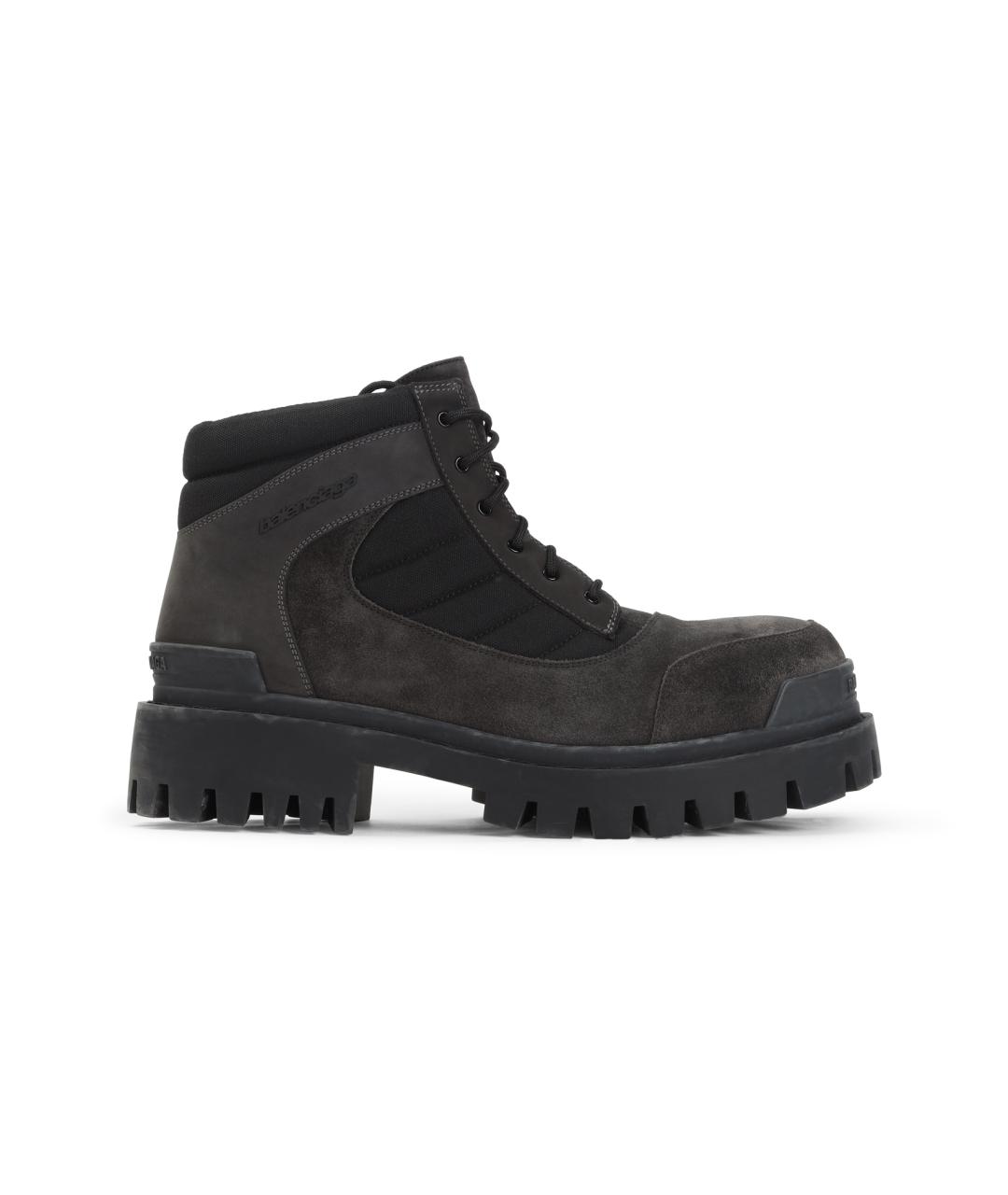 BALENCIAGA Черные замшевые низкие ботинки, фото 1
