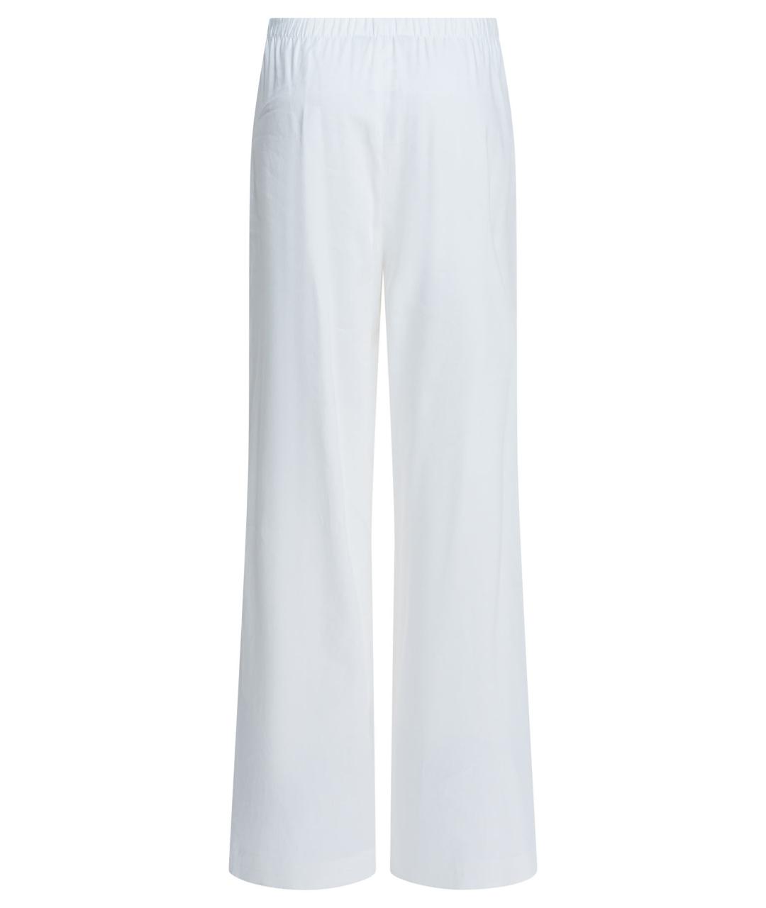 MAX MARA Белые льняные прямые брюки, фото 2
