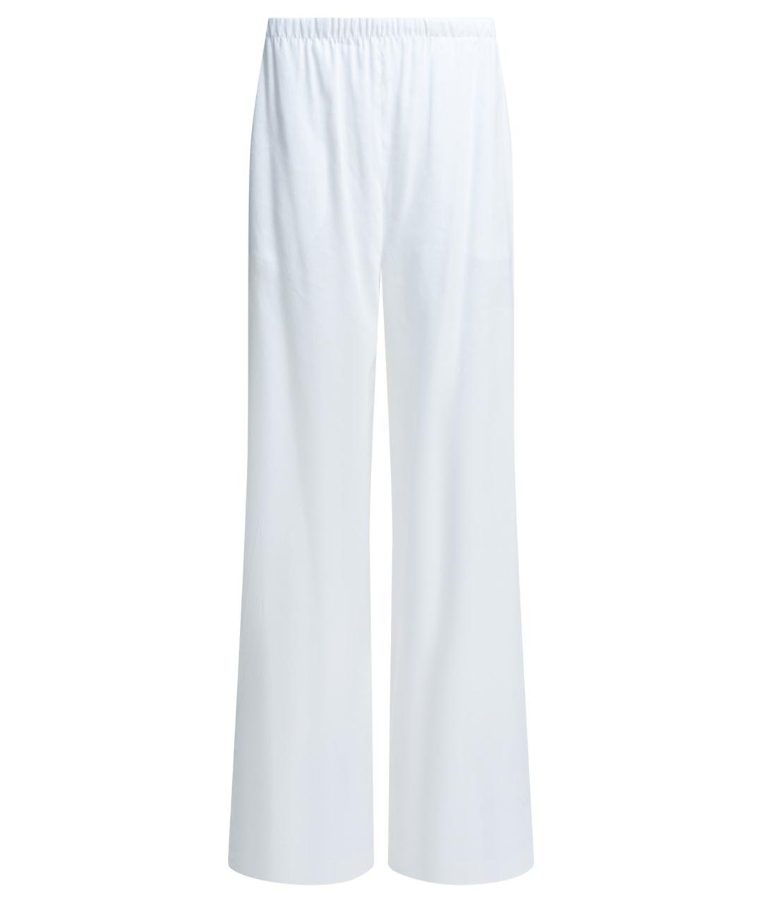 MAX MARA Белые льняные прямые брюки, фото 1