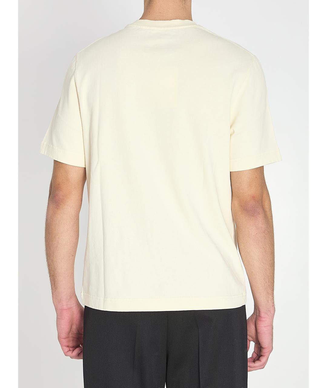 JACQUEMUS Бежевая хлопковая футболка, фото 4