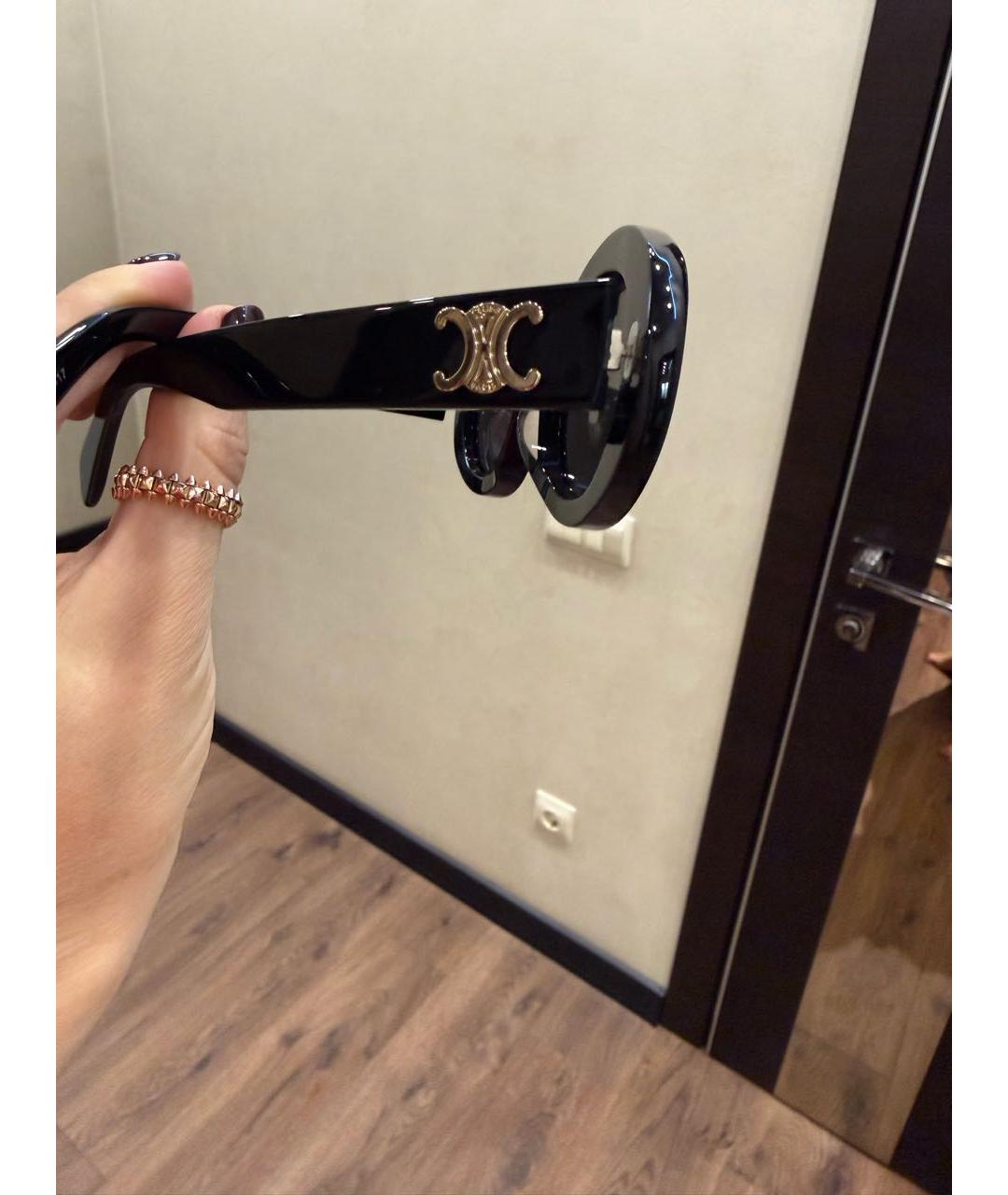 CELINE Черные пластиковые солнцезащитные очки, фото 3