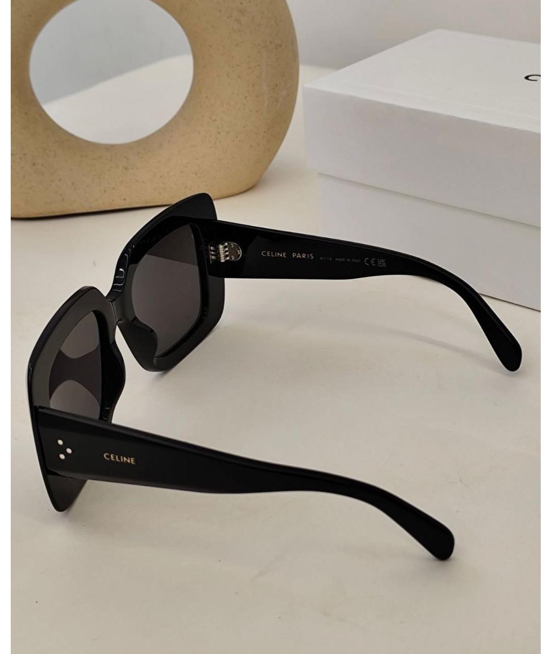 CELINE Черные пластиковые солнцезащитные очки, фото 4