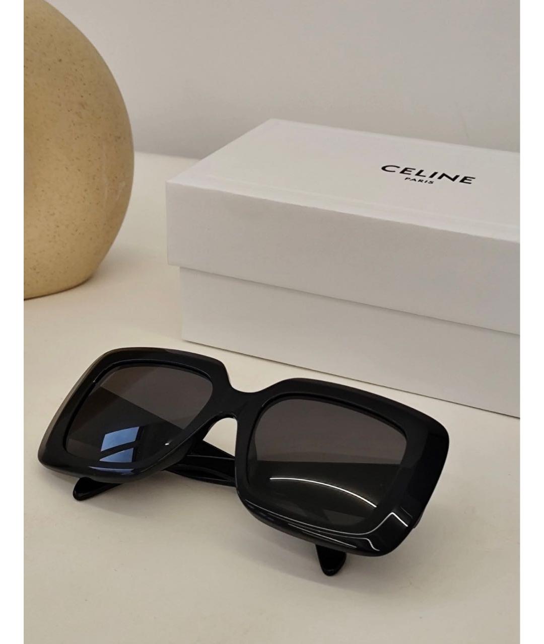 CELINE Черные пластиковые солнцезащитные очки, фото 3