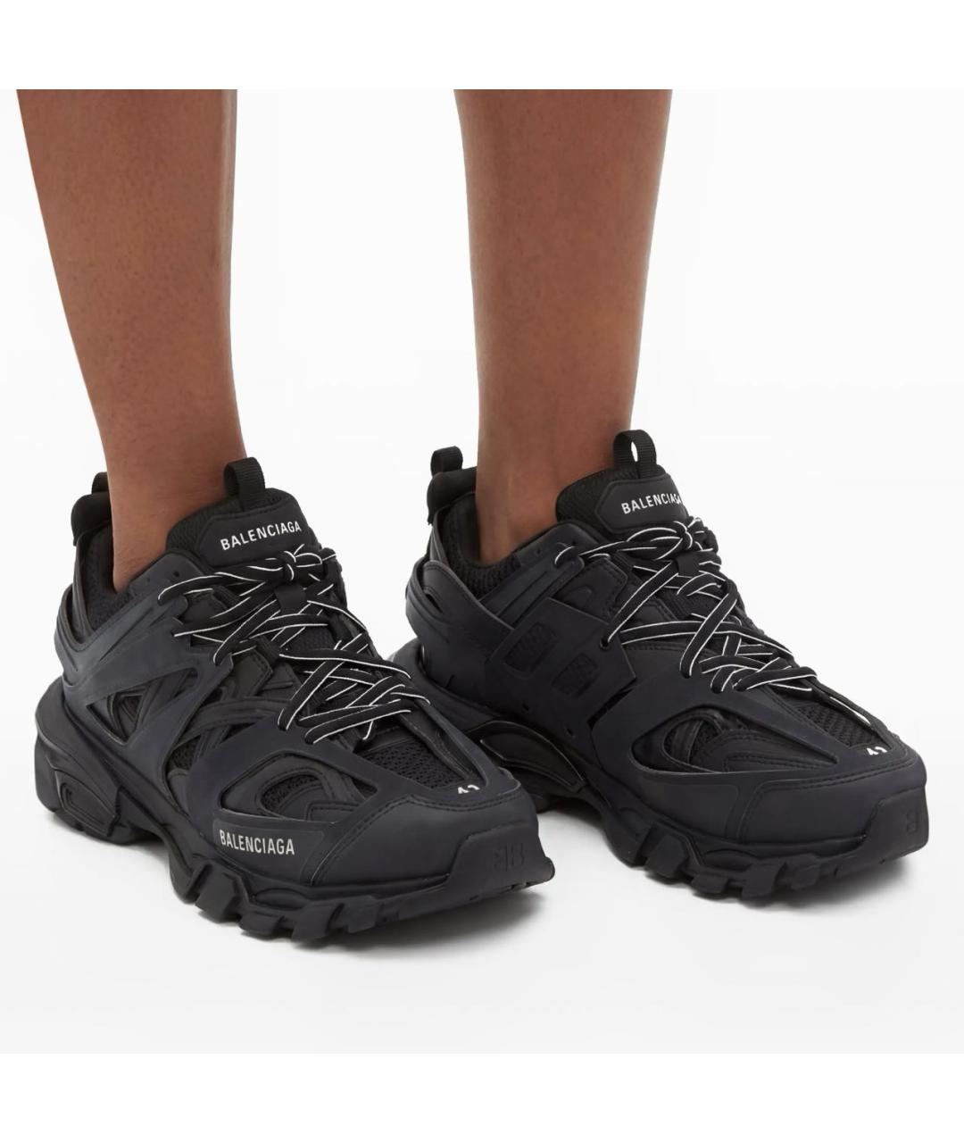 BALENCIAGA Черные текстильные низкие кроссовки / кеды, фото 6