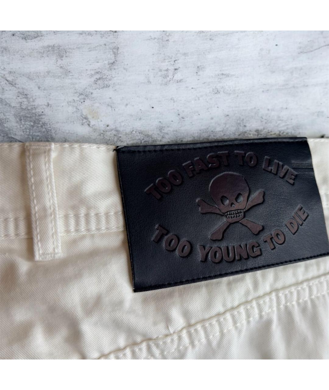 VIVIENNE WESTWOOD Белые хлопковые джинсы скинни, фото 8