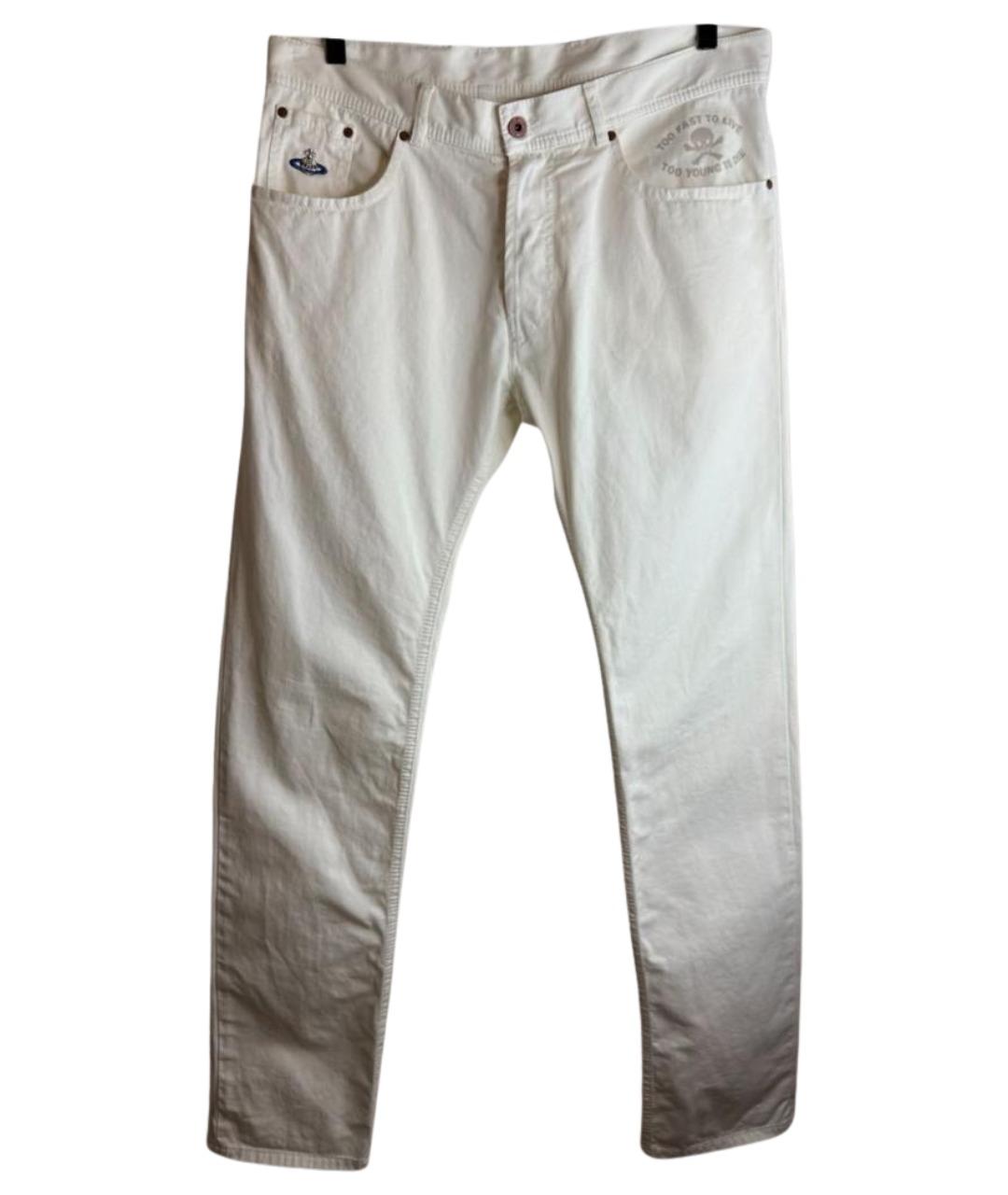 VIVIENNE WESTWOOD Белые хлопковые джинсы скинни, фото 1