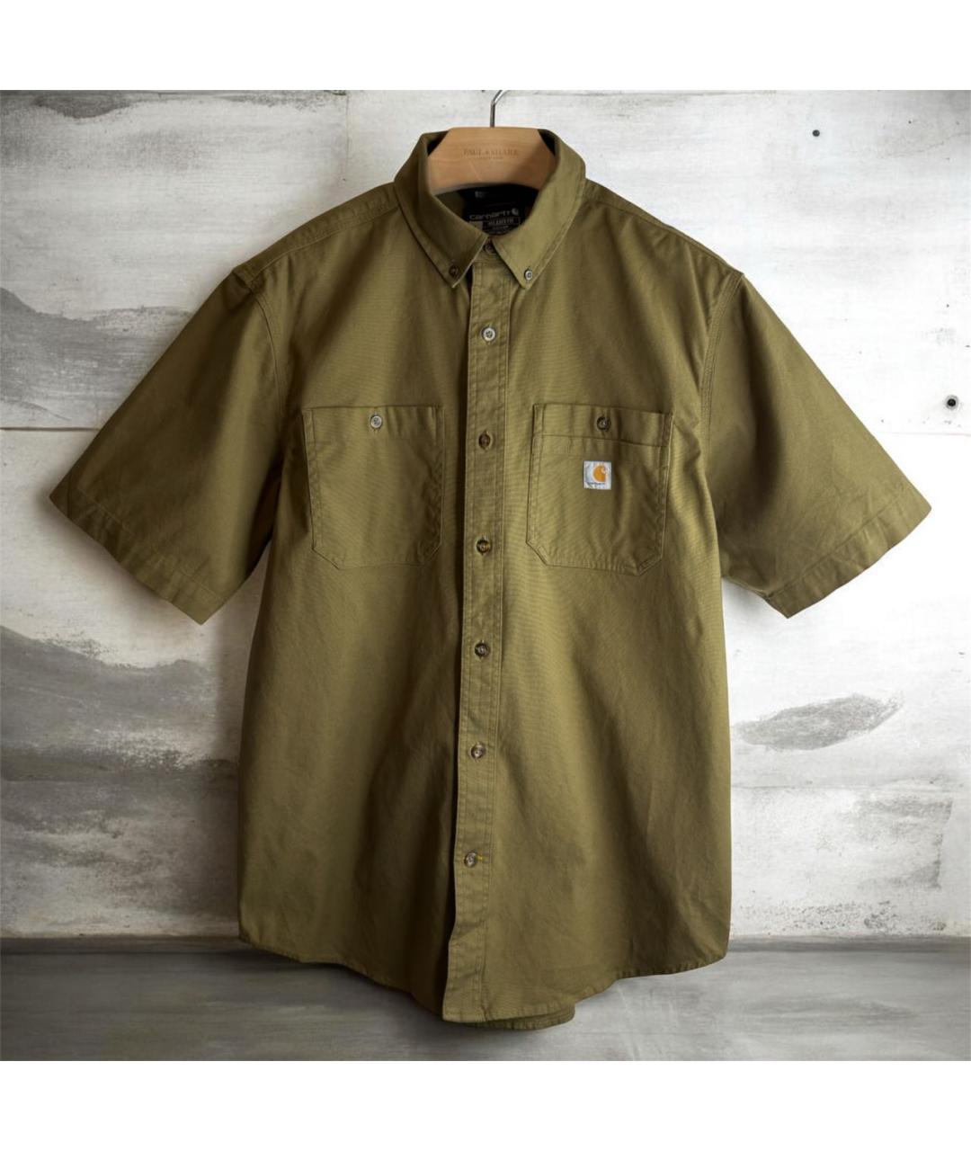 CARHARTT Хаки хлопковая кэжуал рубашка, фото 9