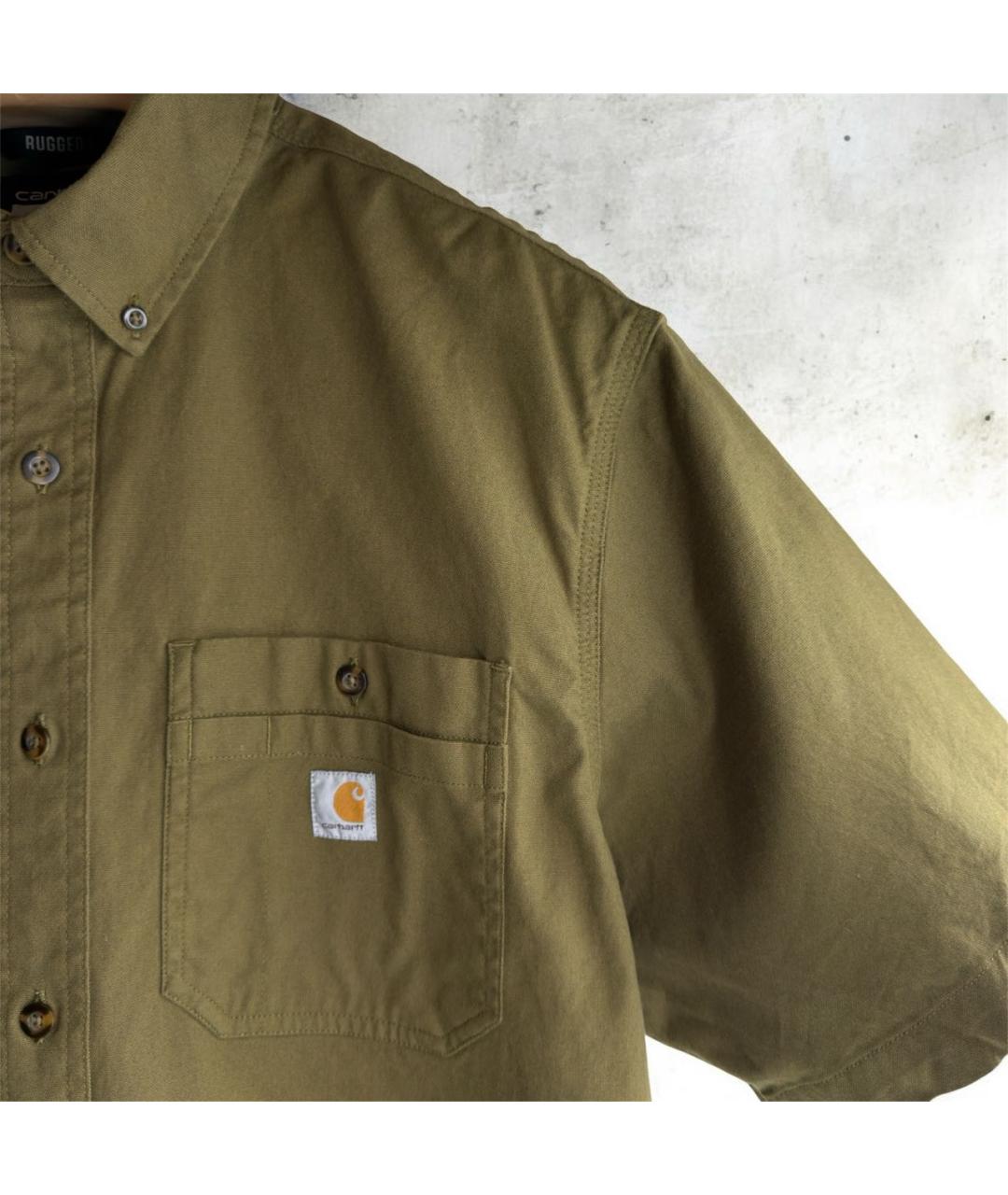 CARHARTT Хаки хлопковая кэжуал рубашка, фото 6