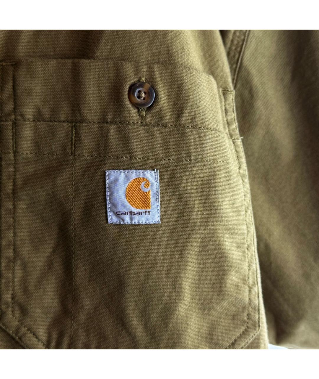CARHARTT Хаки хлопковая кэжуал рубашка, фото 7