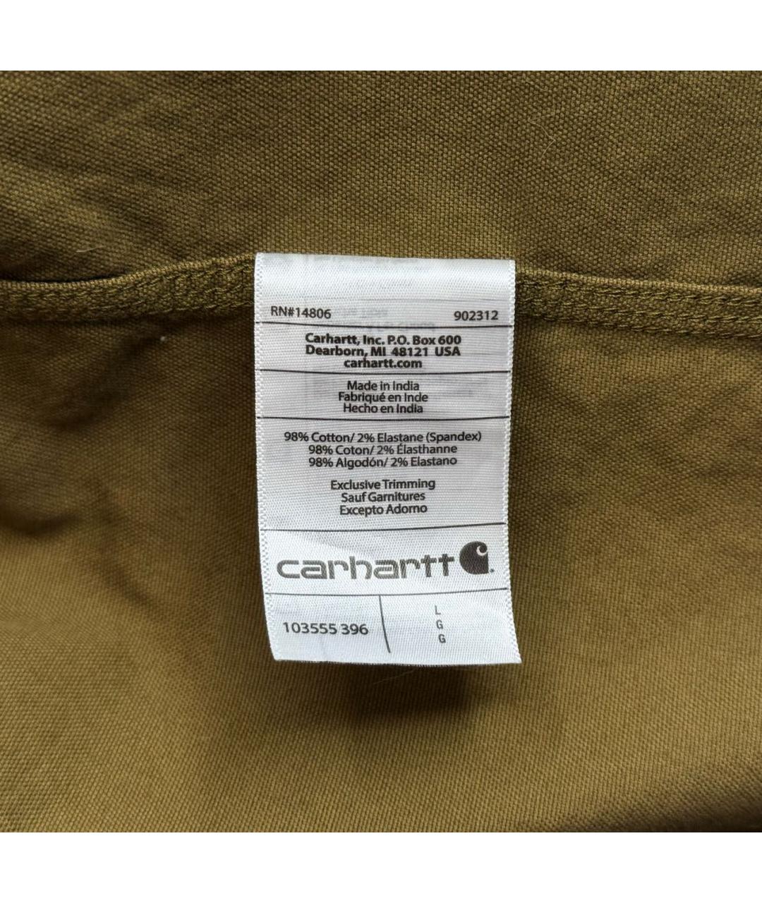 CARHARTT Хаки хлопковая кэжуал рубашка, фото 8