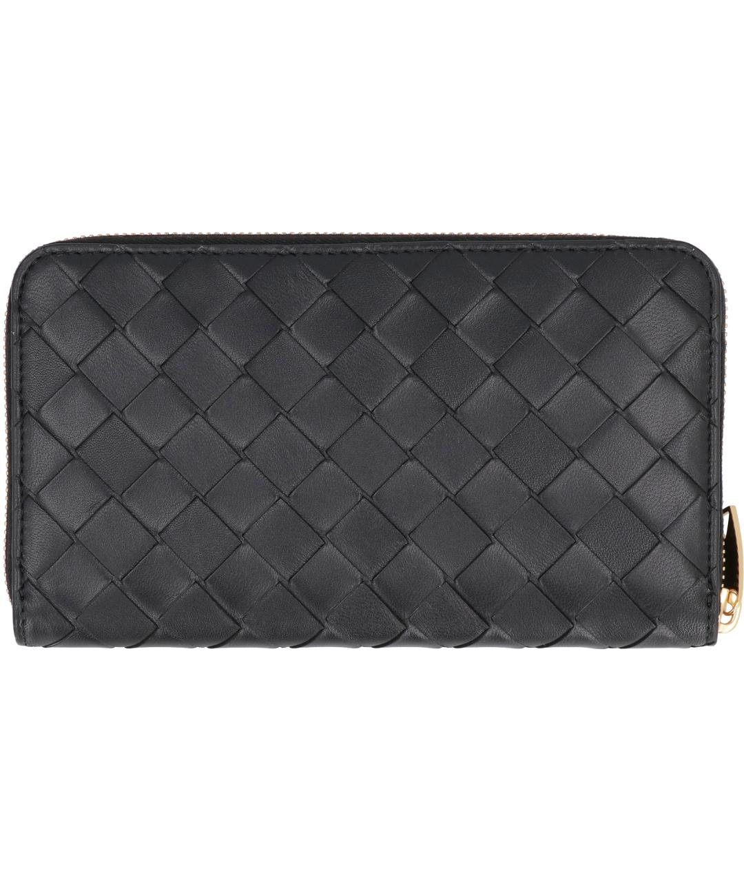 BOTTEGA VENETA Черный кожаный кошелек, фото 3