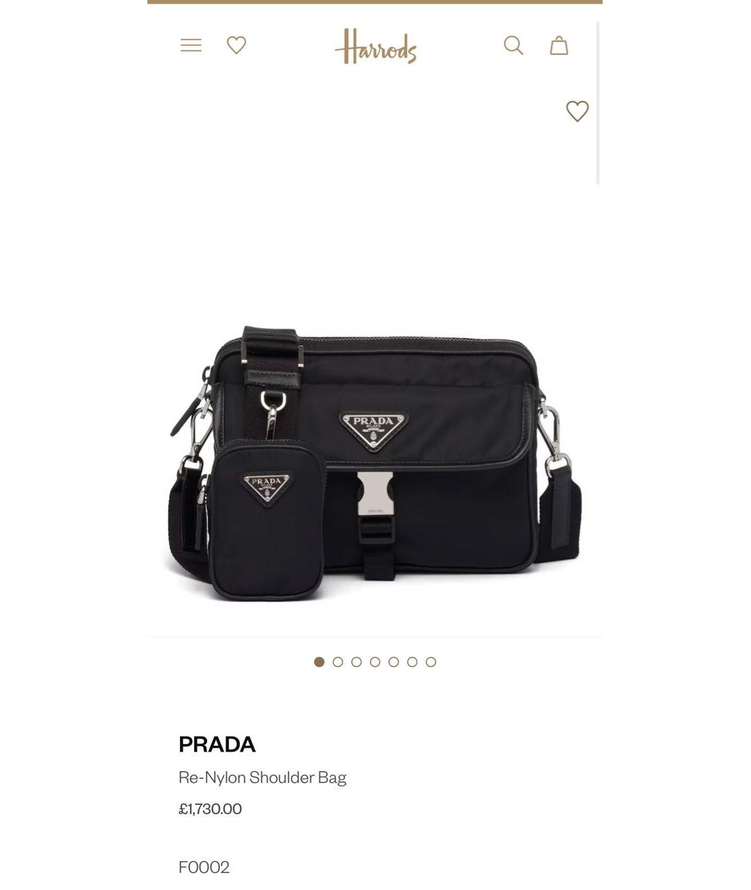 PRADA Черная сумка на плечо, фото 4