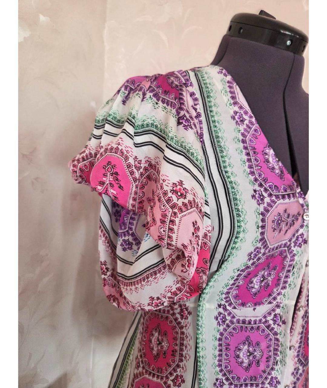 ROBERTO CAVALLI Мульти шелковая блузы, фото 4
